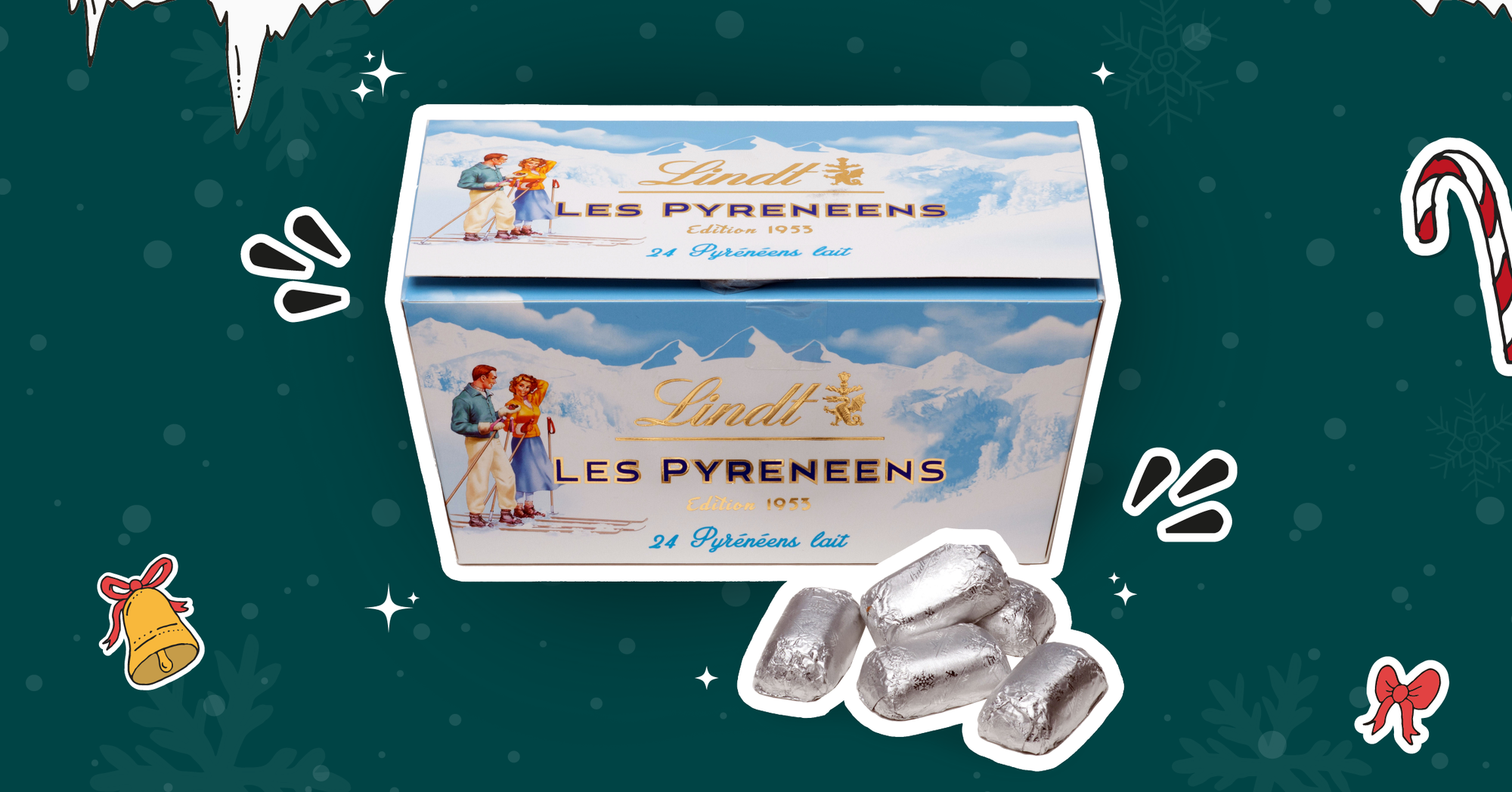 LINDT Les Pyrenéens au chocolat noir 219g pas cher 