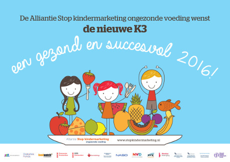 Goed voornemen voor K3: geen kindermarketing voor ongezonde Foodwatch NL
